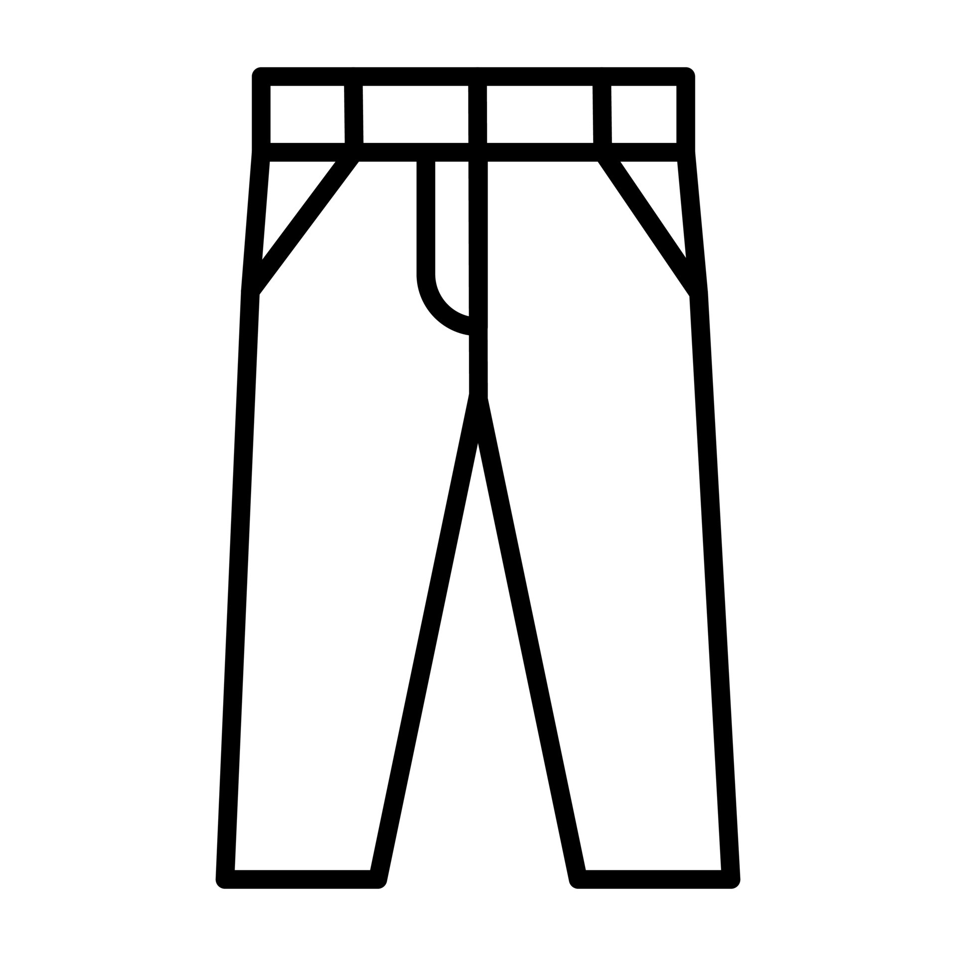 pants line icon vector